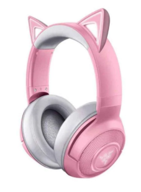 Razer Kraken BT Kitty Edition - Wireless Bluetooth Headset with Chroma RGB - Quartz Pink