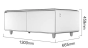 Smart Coffee Table Minibar with Smart Bluetooth Music System - White