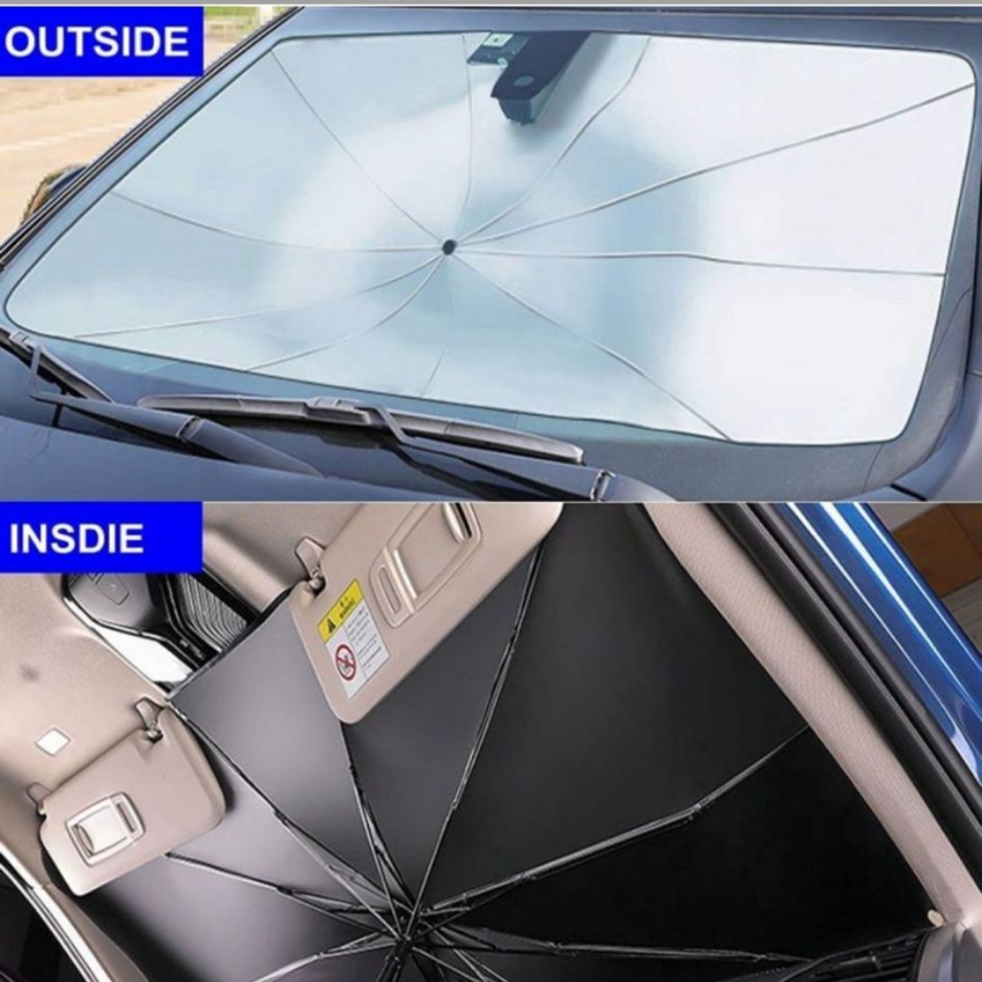Foldable Vehicle Sunshade 125cm/145cm Windshield Umbrella For