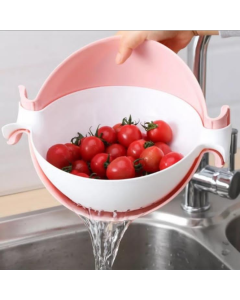 Bowl with Integrated 2-in-1 Rotating Fruit Infuser - Pink
