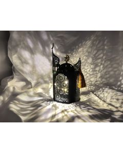 Black Incense burner and lighted lantern