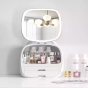 Cosmetic Storage with LED Lighted Mirror 